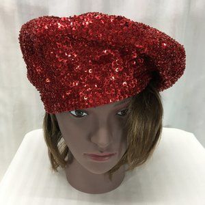 Red Sequin Beret
